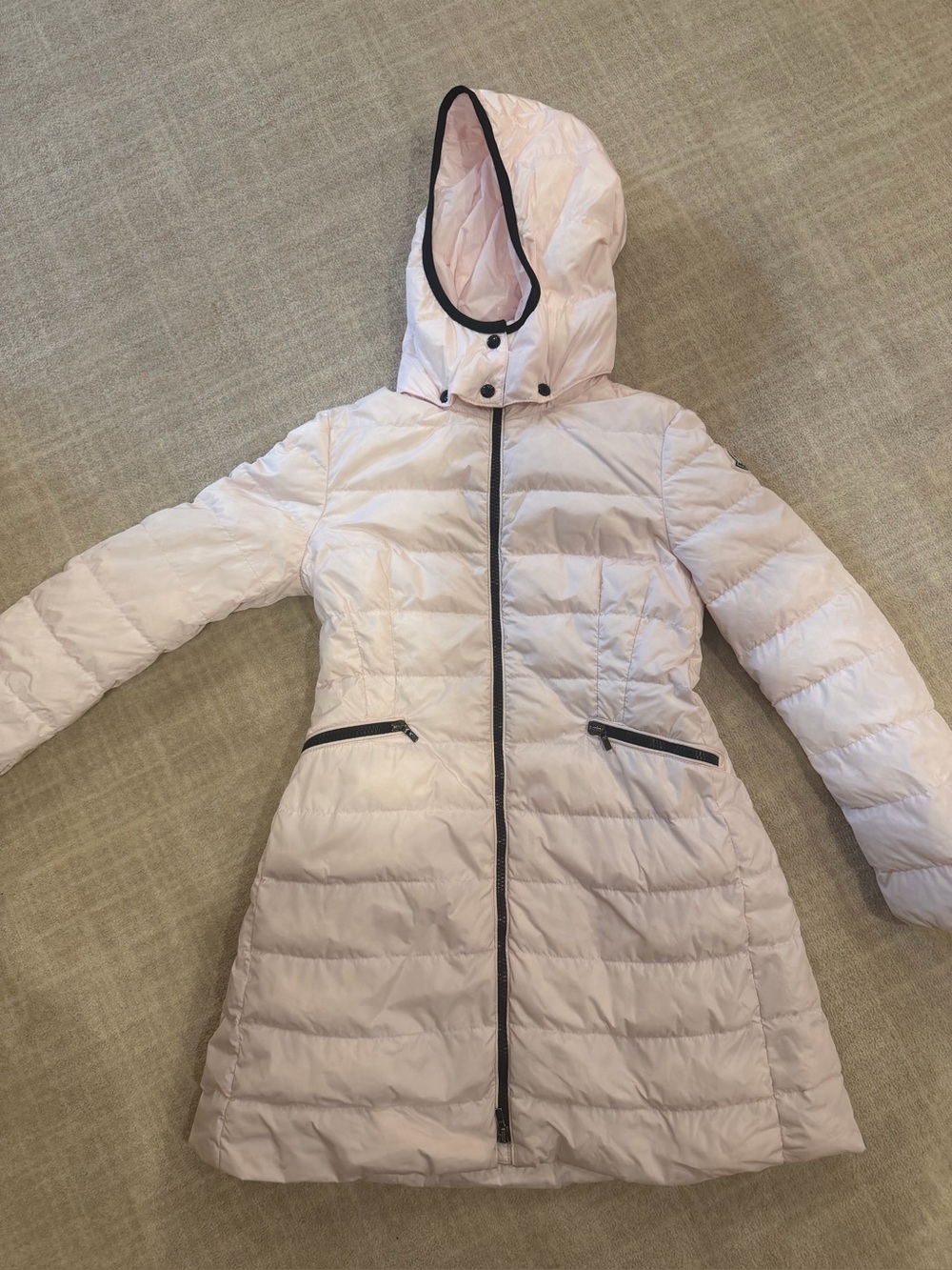 Girls Moncler winter pink coat